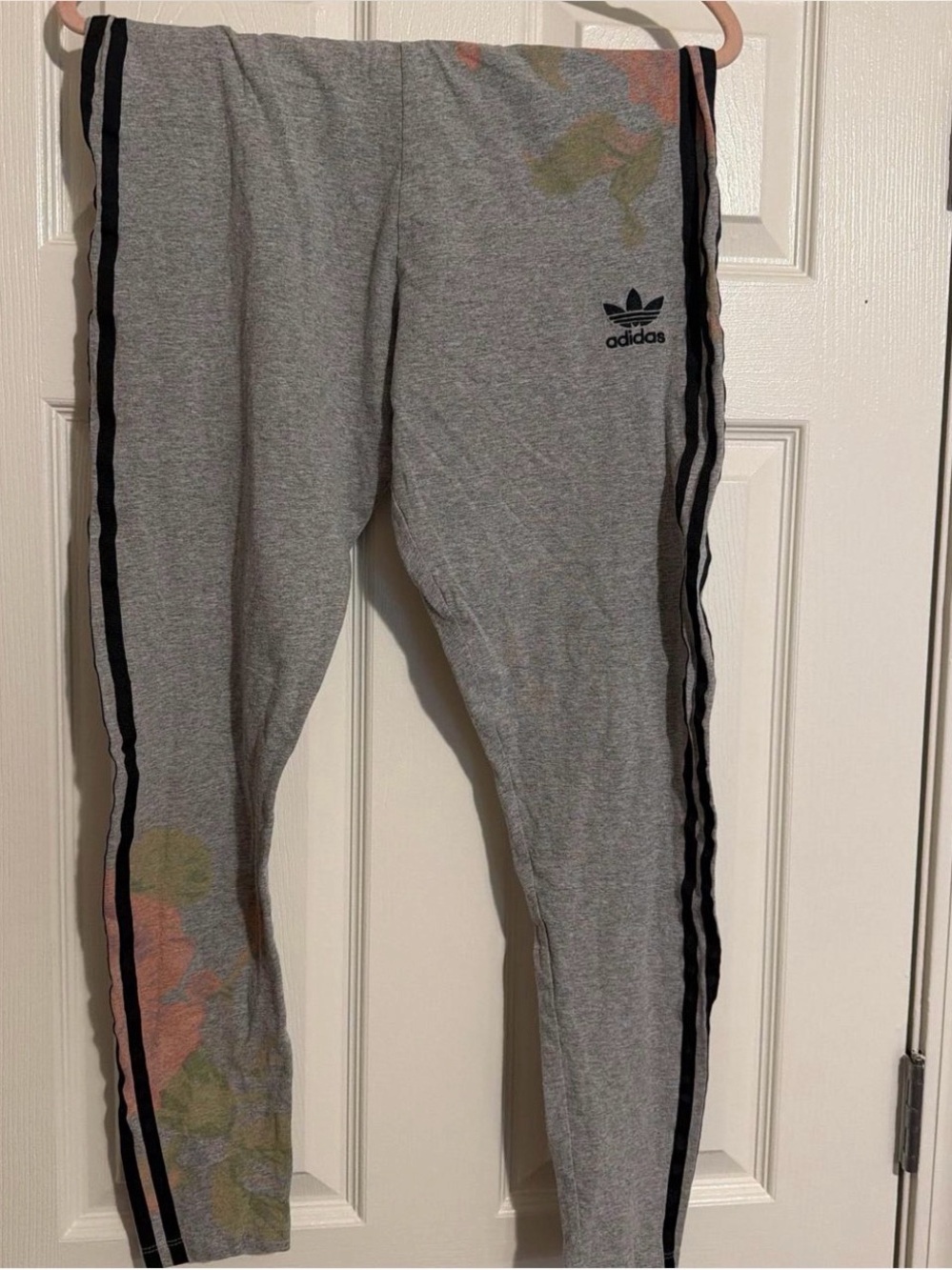 adidas Gray Sweatpants with Black Side Stripes